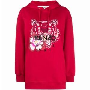 Kenzo red tiger hoodie flower limited edition